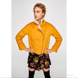 ZARA Suede Sherpa sunflower Moro jacket #Cybermondaysale